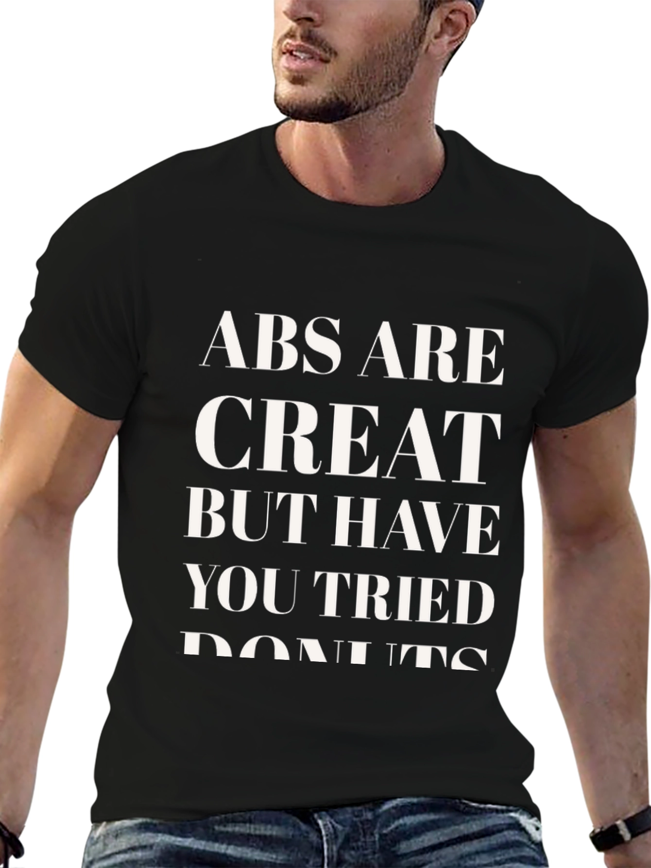 Abs Are Great Donut T-Shirt - Funny Fitness Tee
