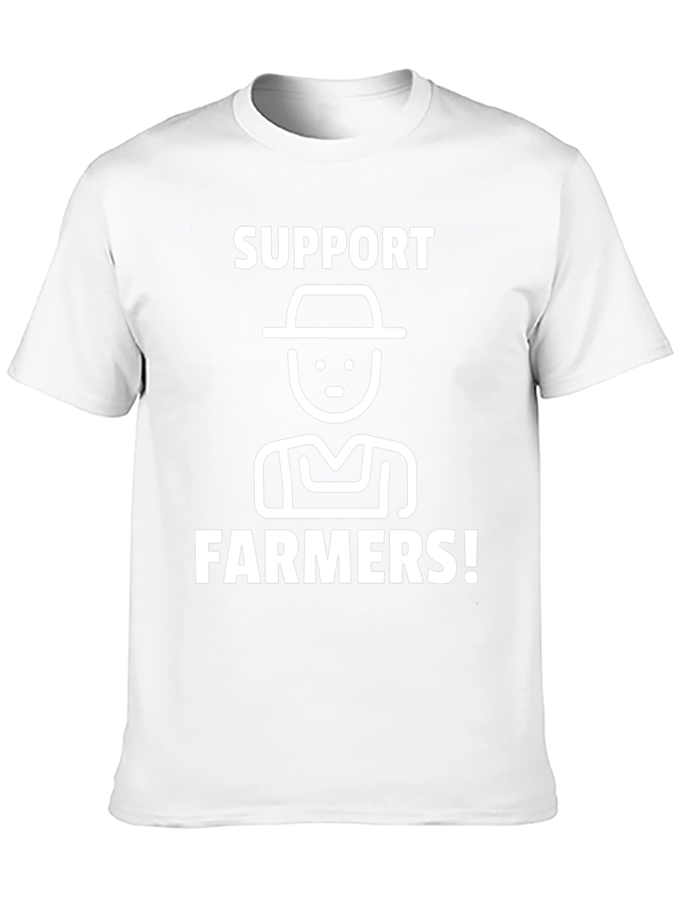 Support Farmers Graphic Tee - Black Cotton T-Shirt