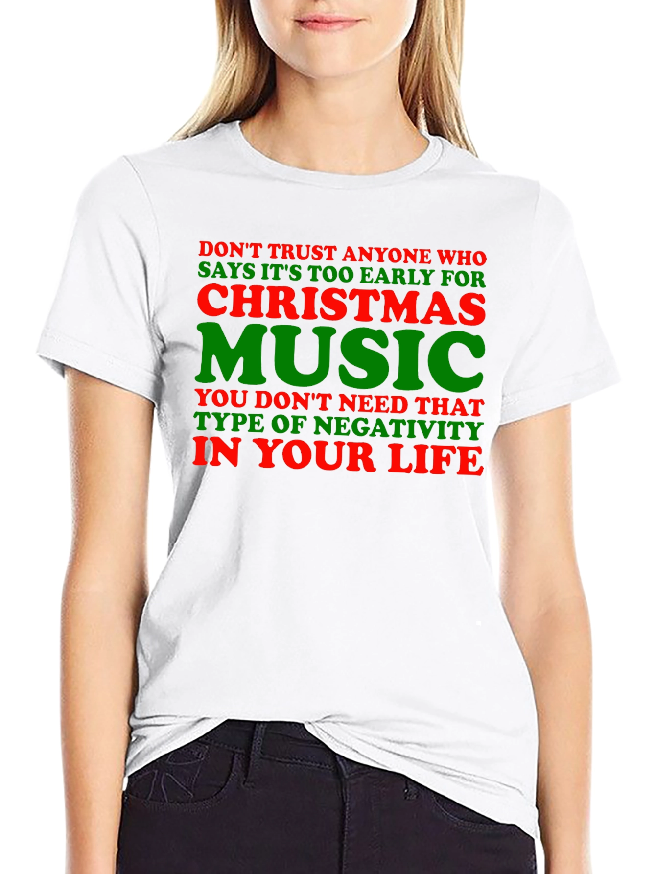 Christmas Music Humor Tee: Trust No Grinch!