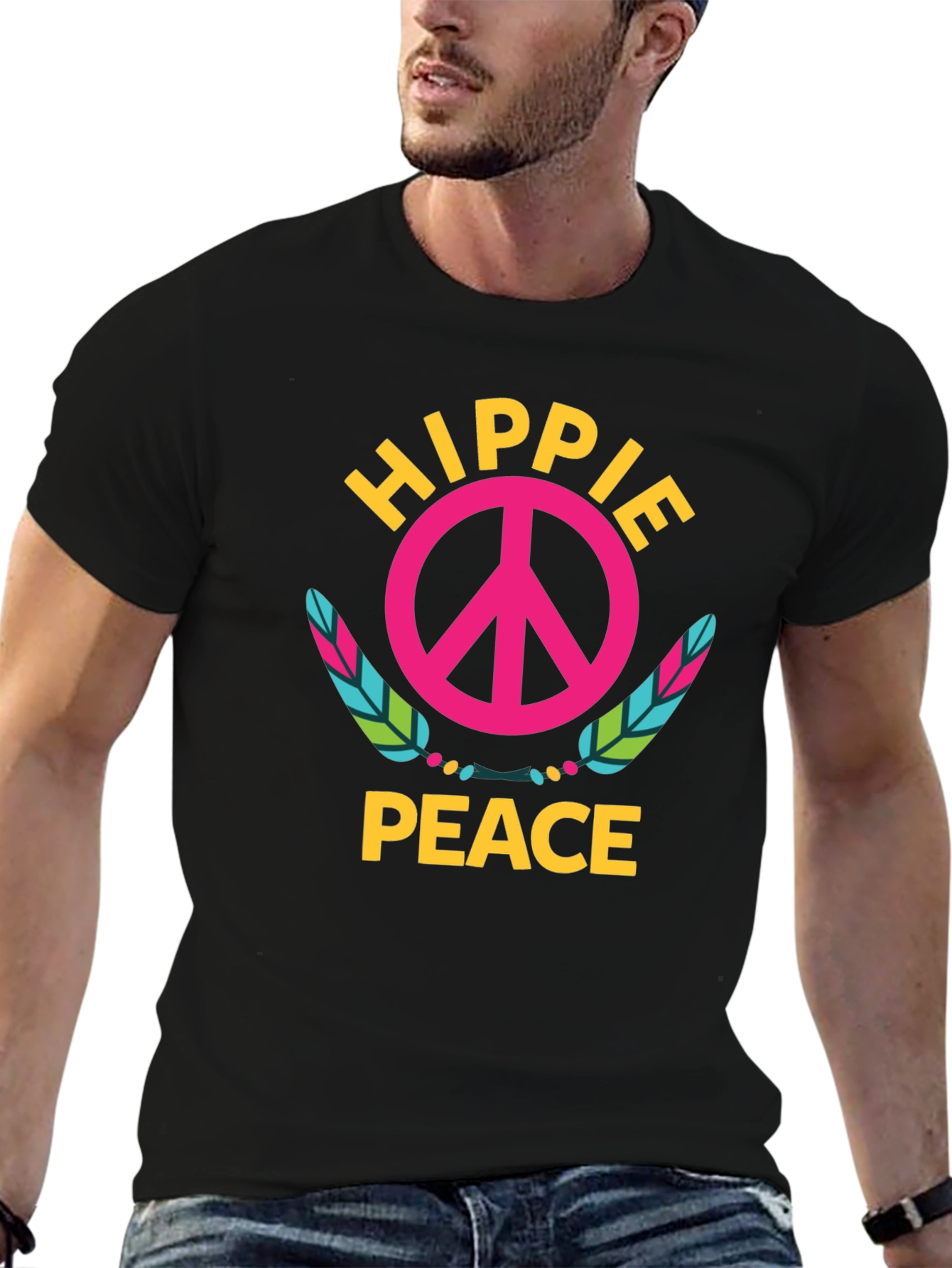 Hippie Peace Symbol Graphic Tee