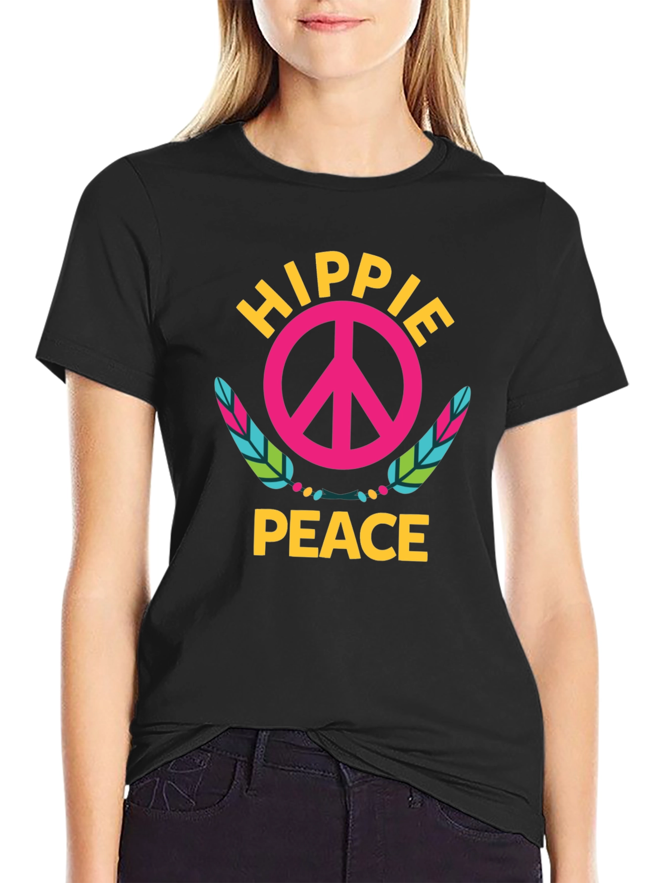 Hippie Peace Symbol Graphic Tee