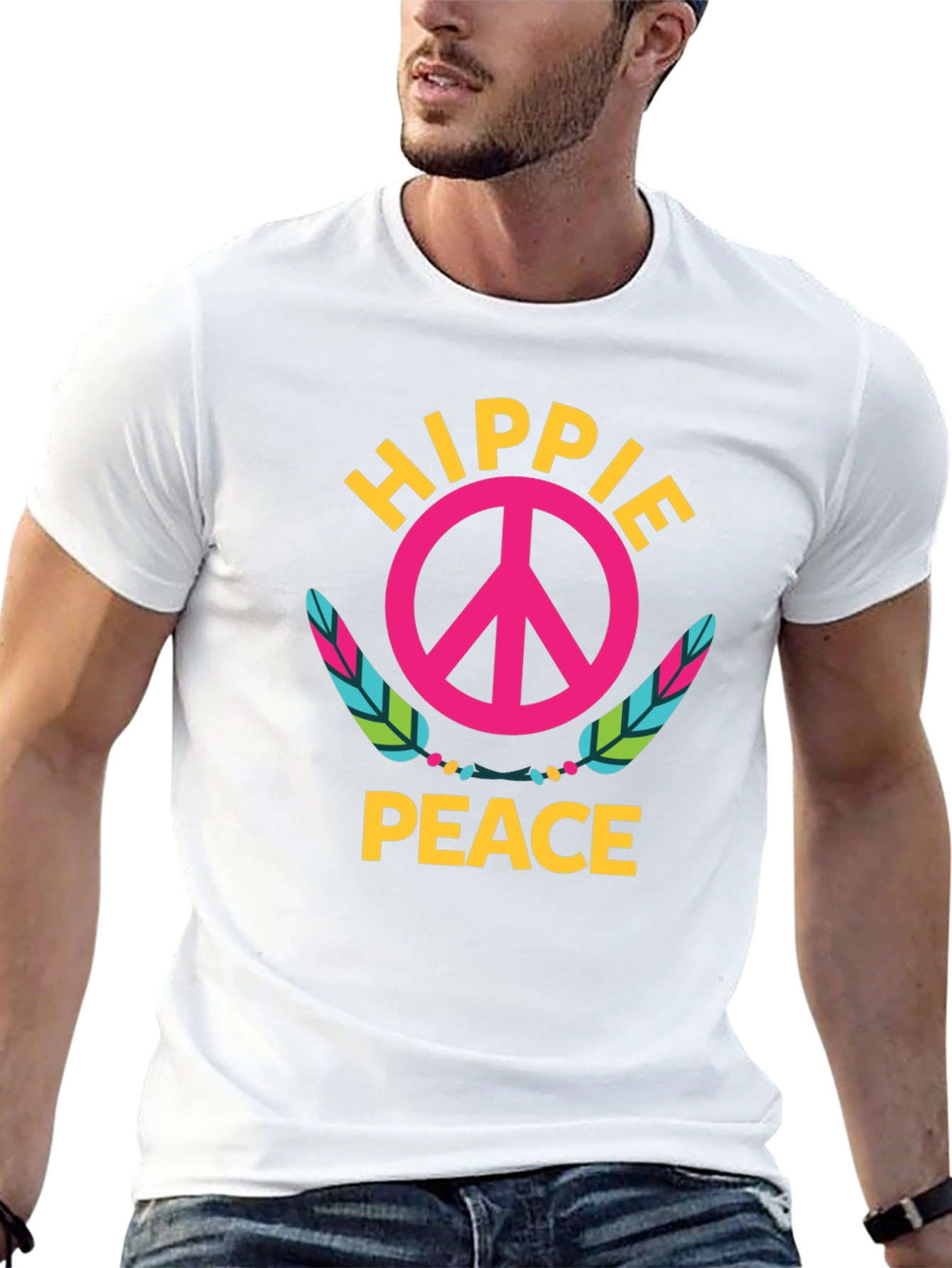 Hippie Peace Symbol Graphic Tee