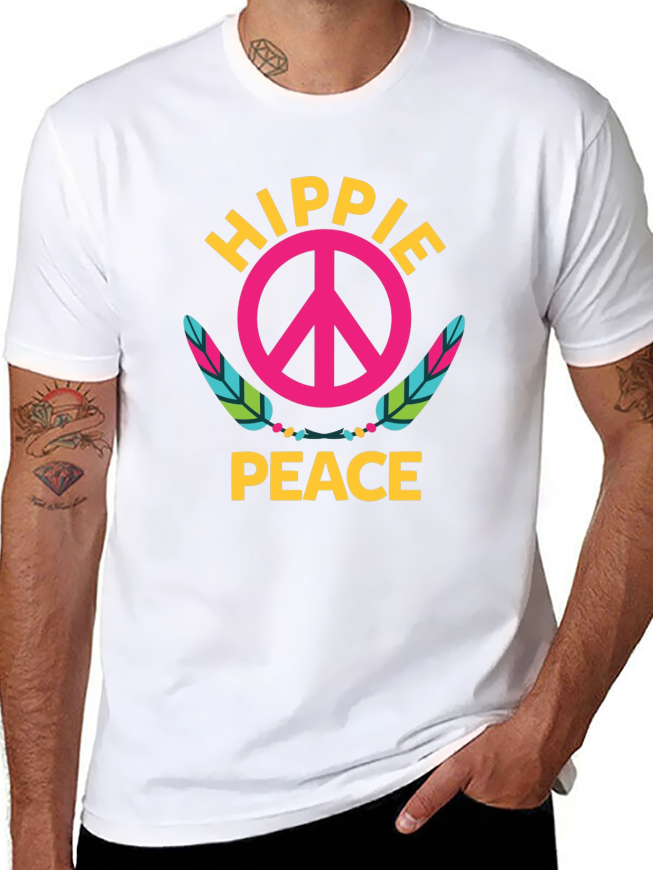 Hippie Peace Symbol Graphic Tee