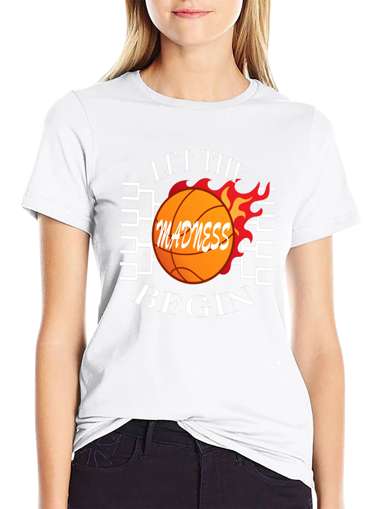 Let the Madness Begin Basketball Graphic Tee