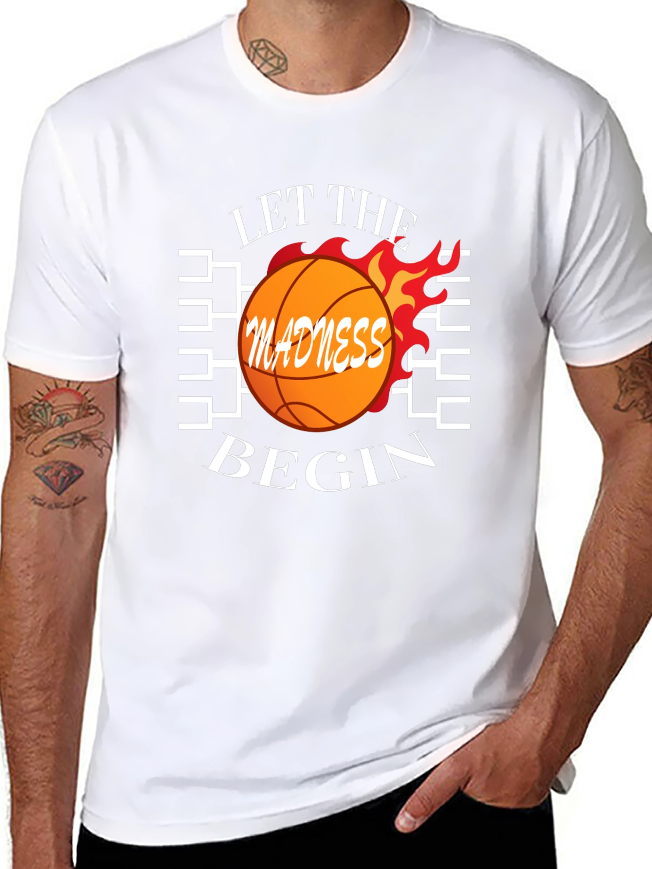 Let the Madness Begin Basketball Graphic Tee