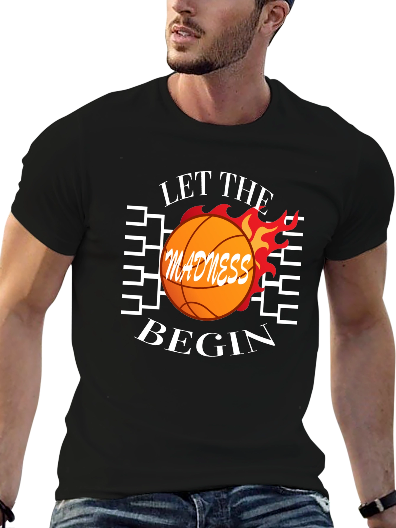 Let the Madness Begin Basketball Graphic Tee