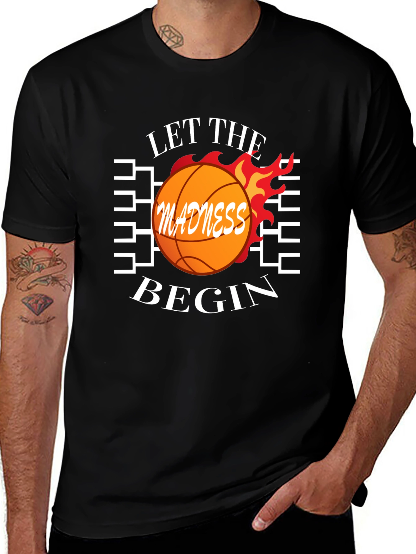 Let the Madness Begin Basketball Graphic Tee