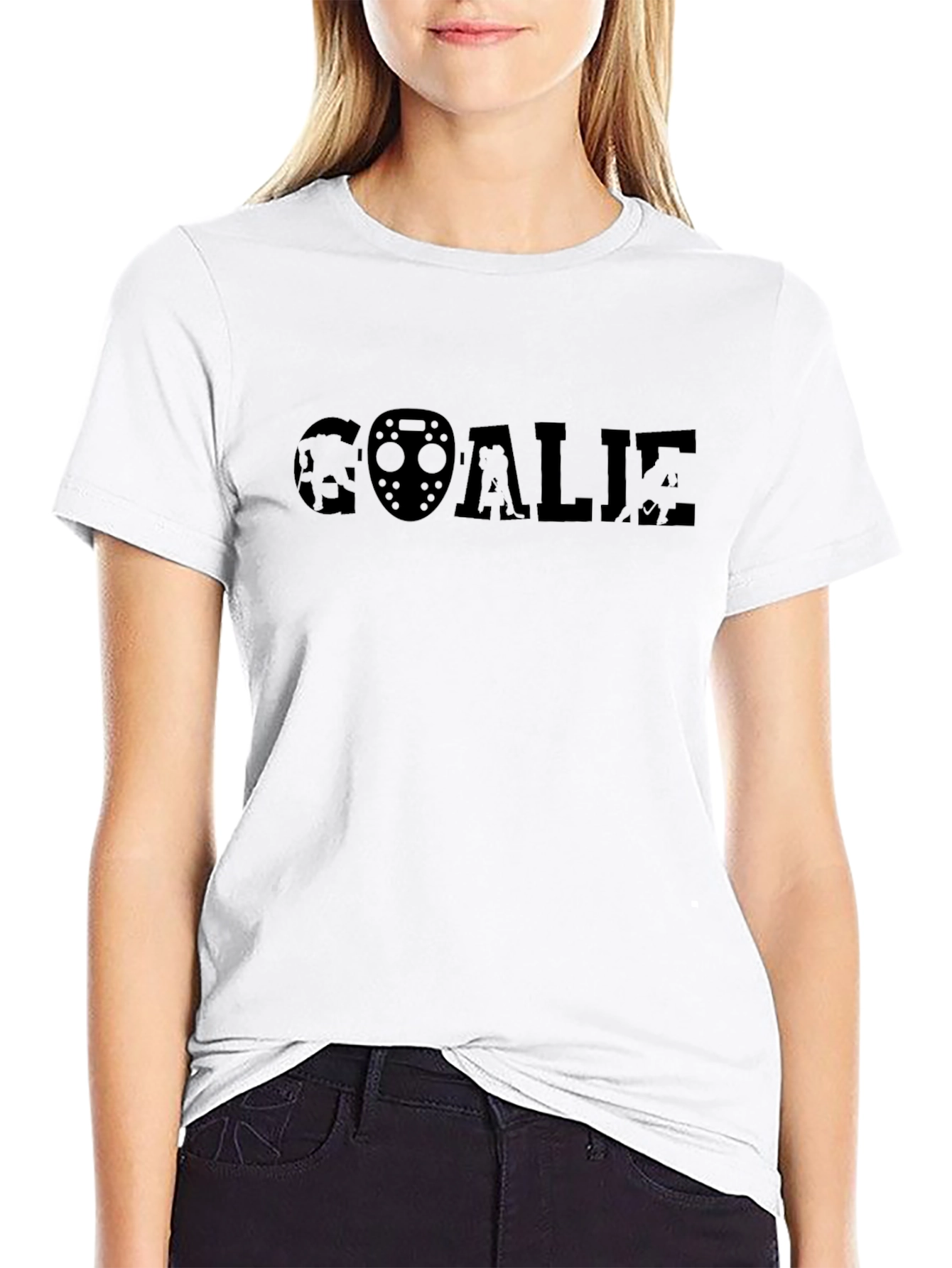 Hockey Goalie Graphic Tee - Black T-Shirt