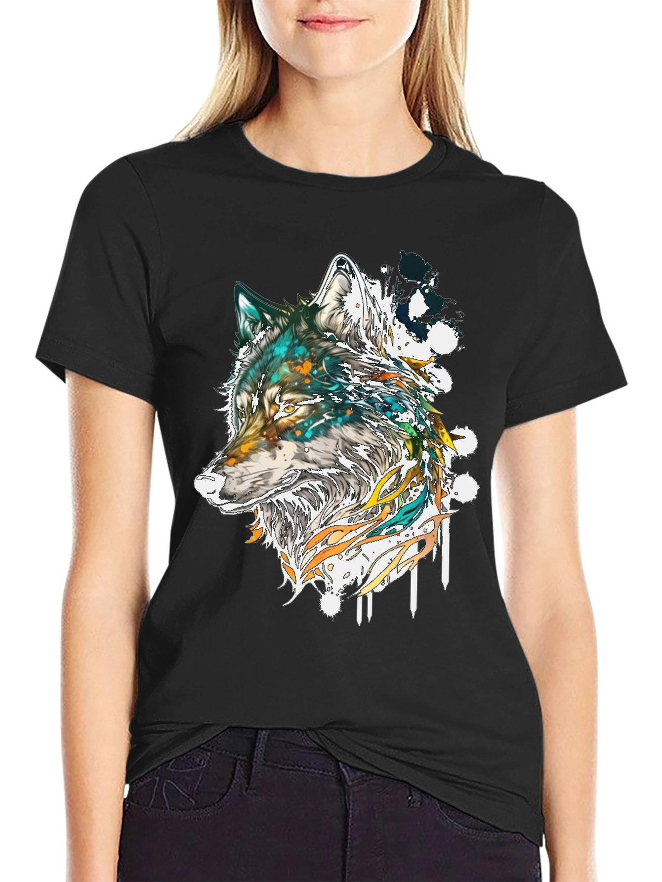 Wolf Graphic T-Shirt - Artistic Print