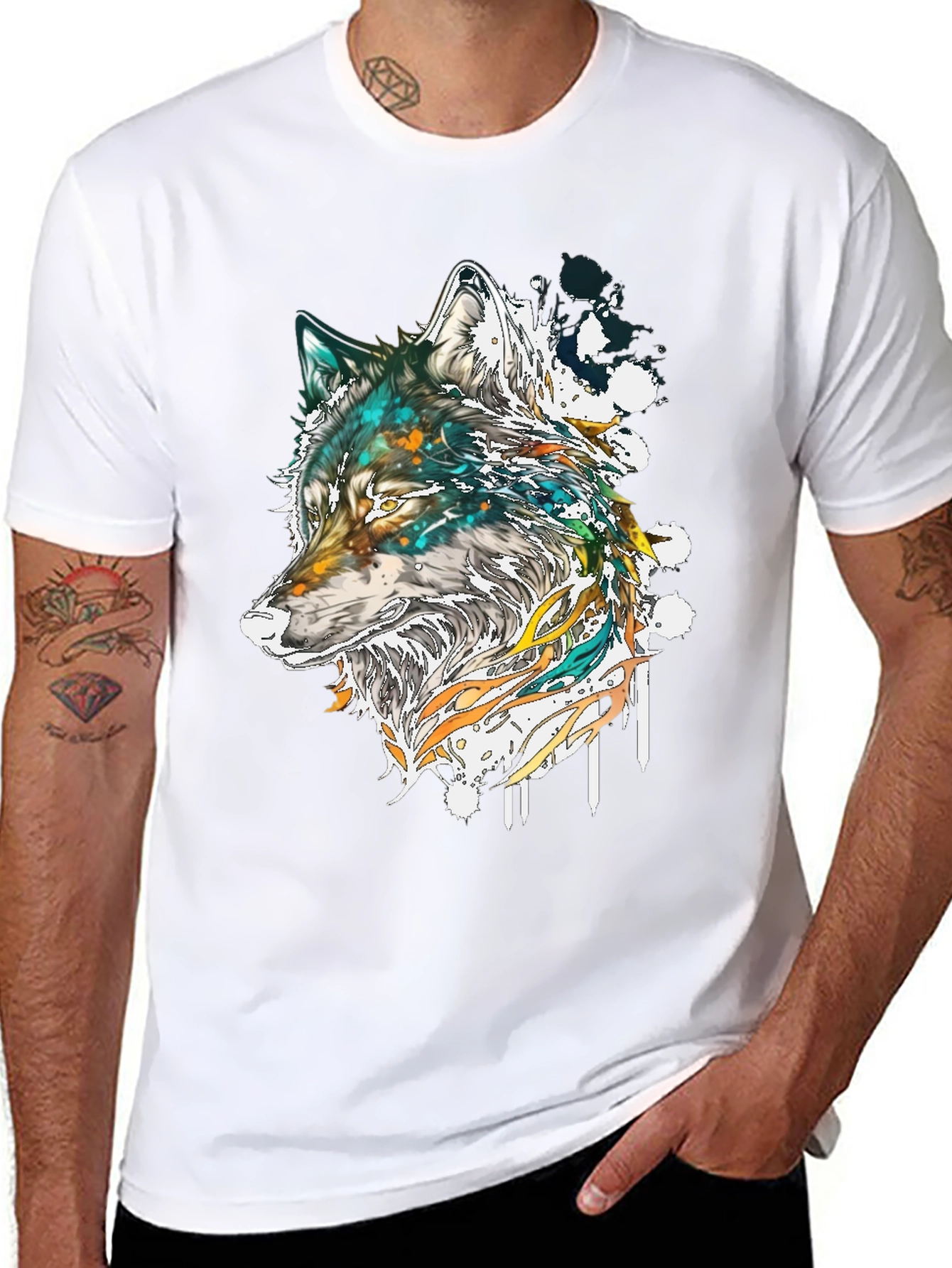 Wolf Graphic T-Shirt - Artistic Print