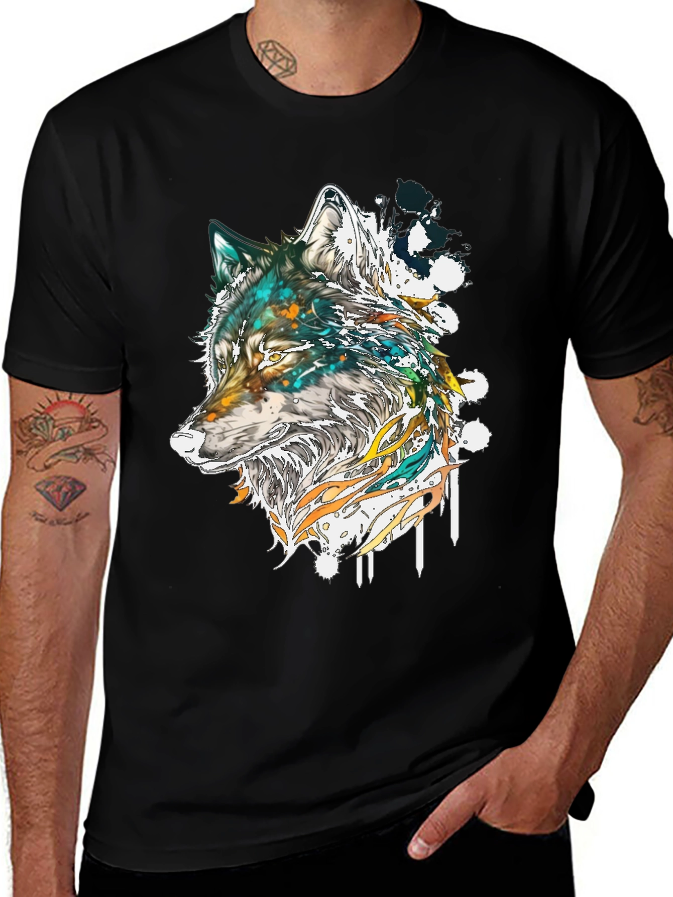 Wolf Graphic T-Shirt - Artistic Print