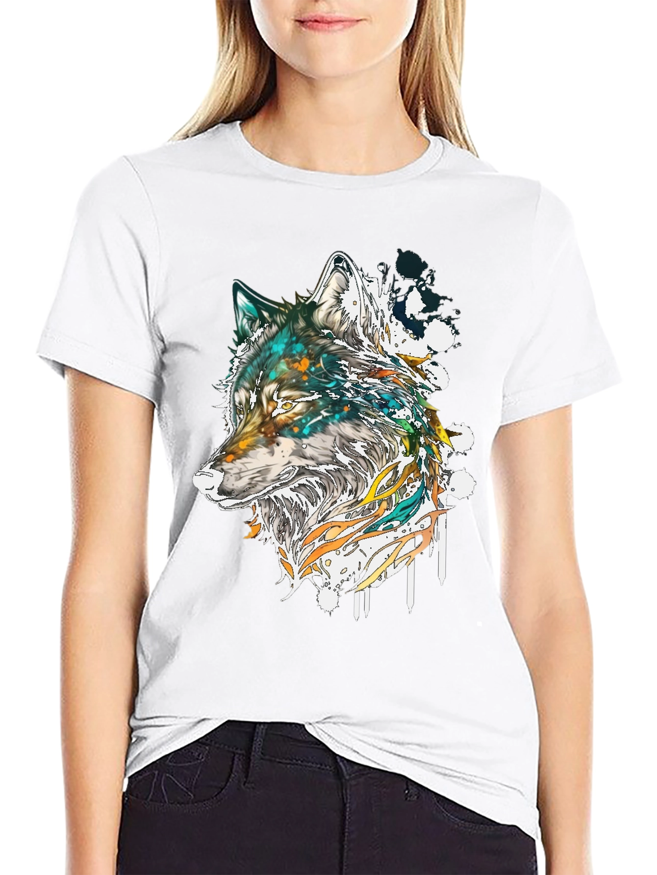 Wolf Graphic T-Shirt - Artistic Print