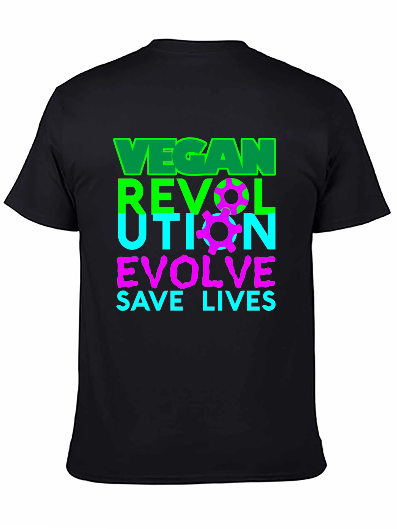 Vegan Revolution T-Shirt - Evolve Save Lives Tee