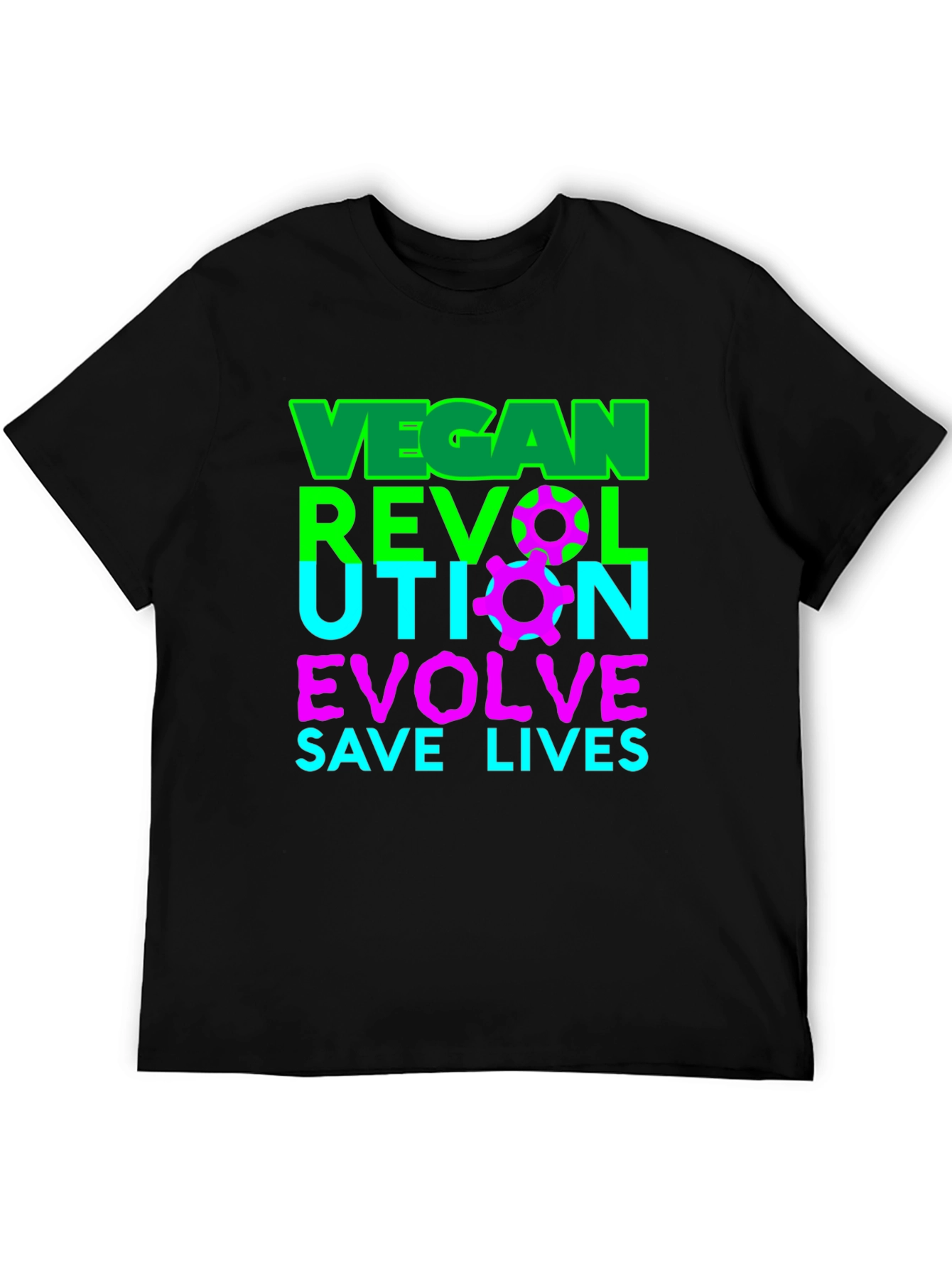 Vegan Revolution T-Shirt - Evolve Save Lives Tee