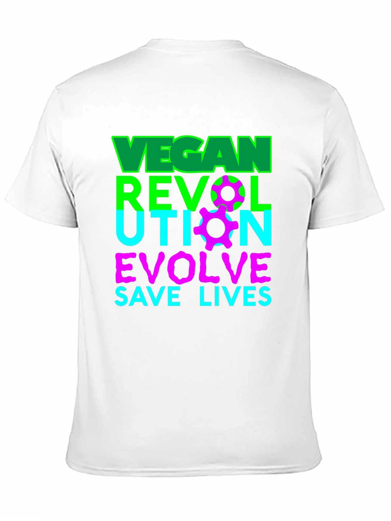Vegan Revolution T-Shirt - Evolve Save Lives Tee