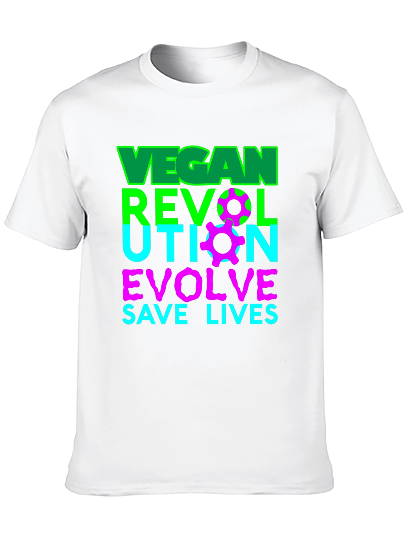 Vegan Revolution T-Shirt - Evolve Save Lives Tee