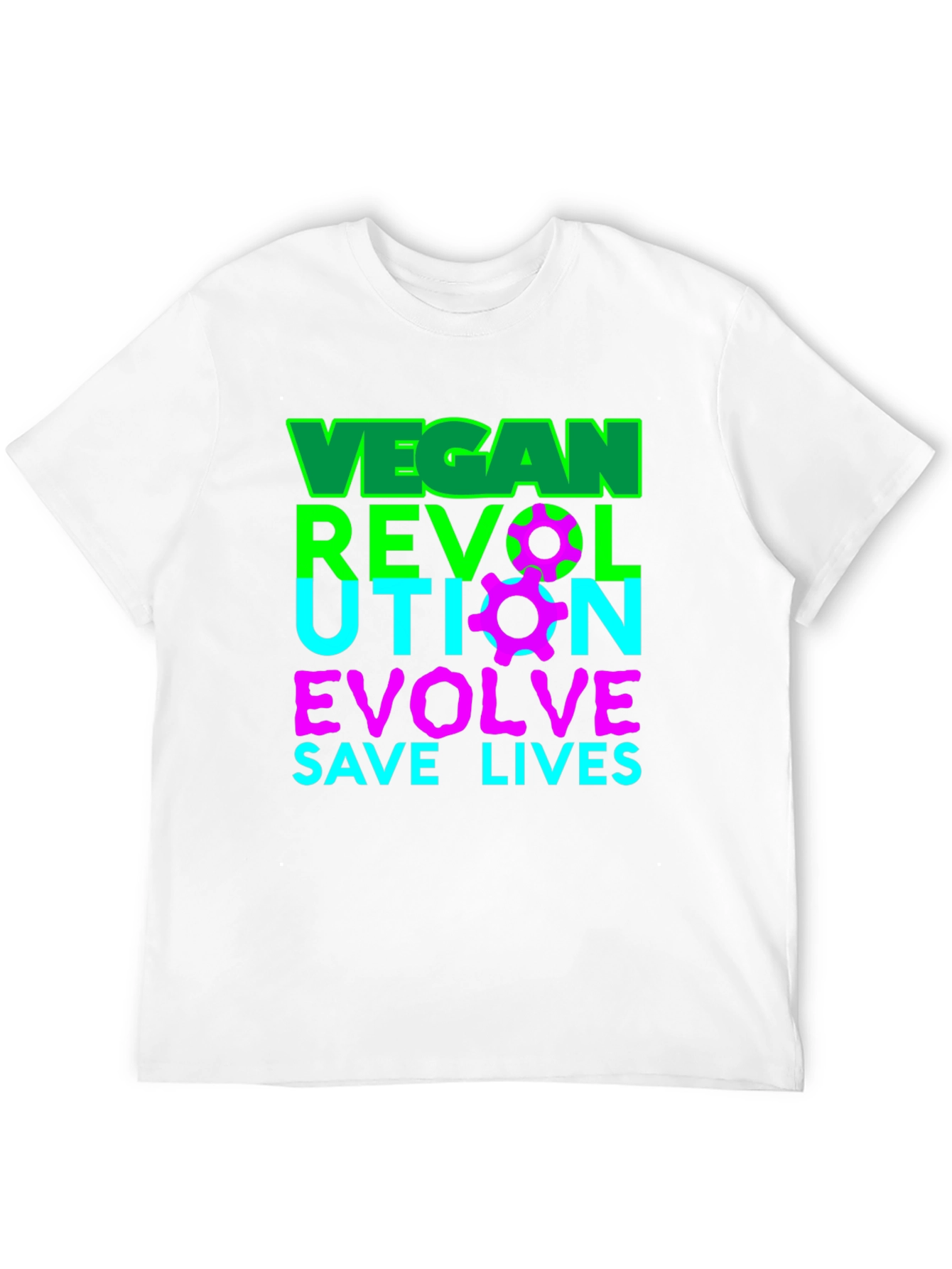 Vegan Revolution T-Shirt - Evolve Save Lives Tee