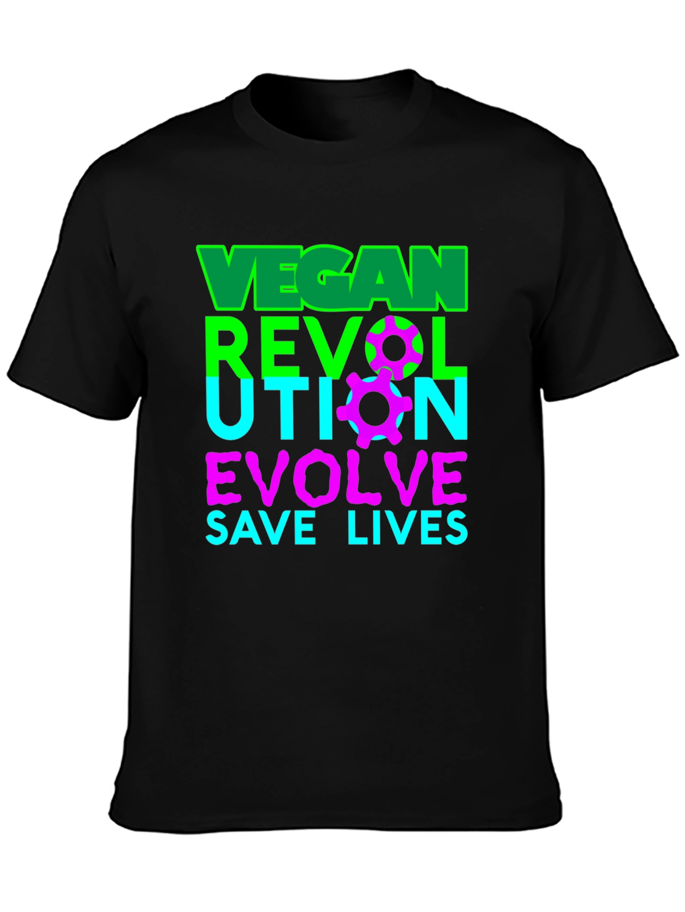 Vegan Revolution T-Shirt - Evolve Save Lives Tee