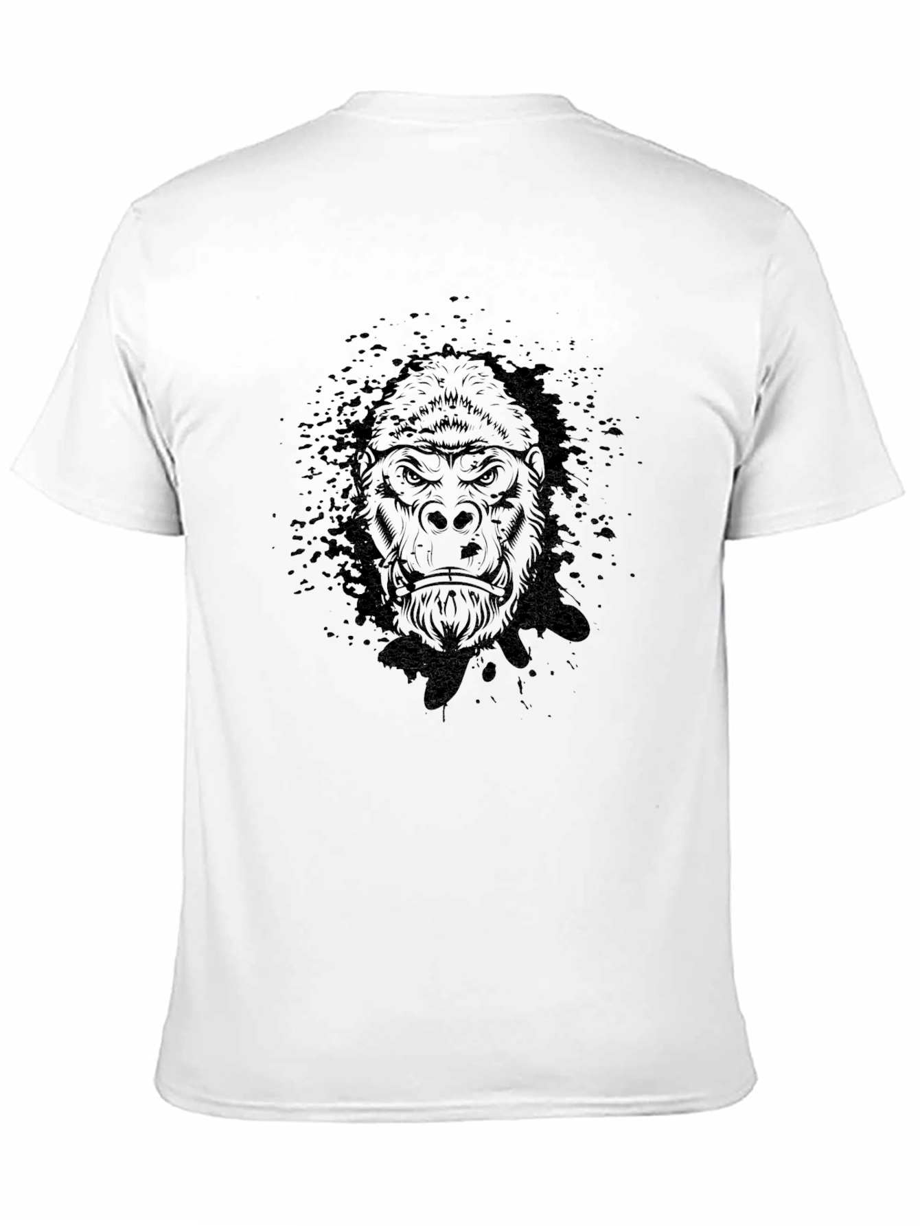 Mens Black Gorilla Graphic Print T-Shirt