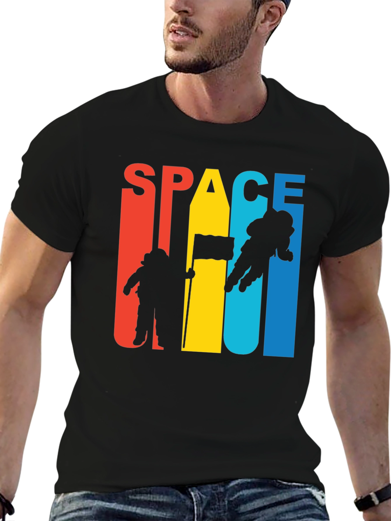 Space T-Shirt Retro Astronaut Design