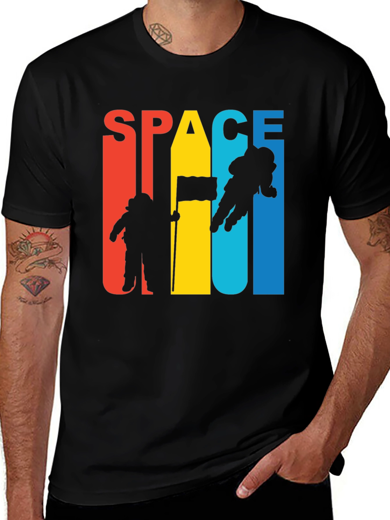 Space T-Shirt Retro Astronaut Design