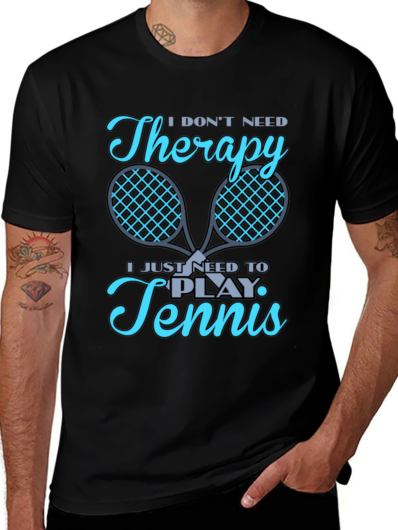 Tennis Therapy T-Shirt Funny Graphic Tee