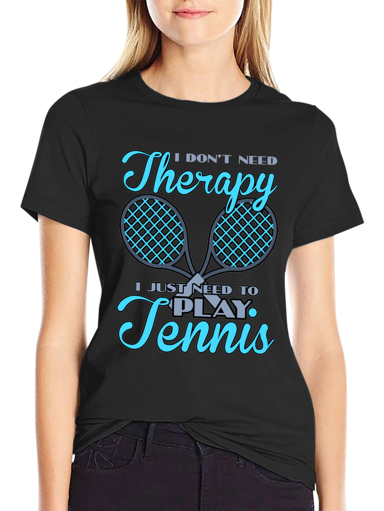 Tennis Therapy T-Shirt Funny Graphic Tee