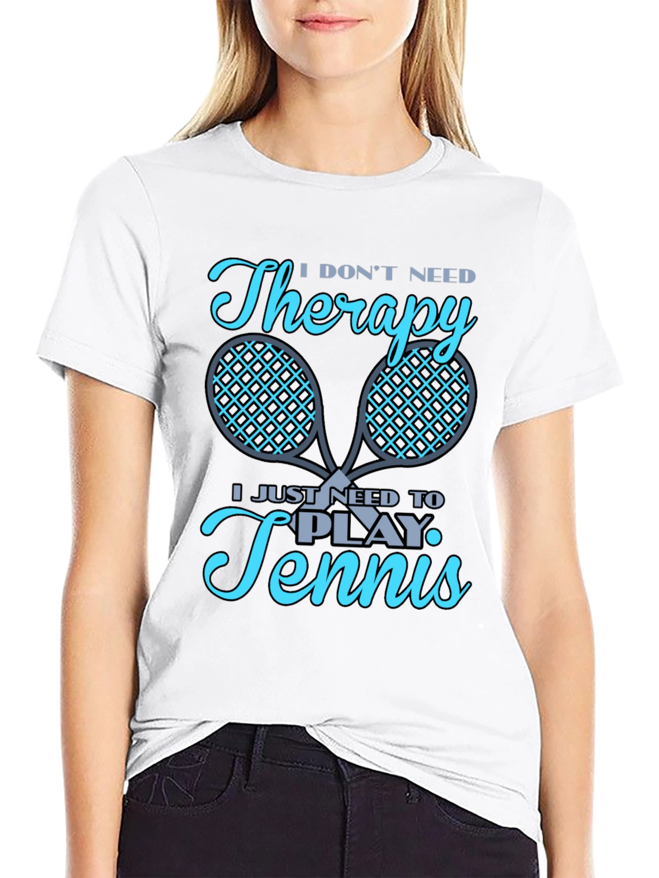 Tennis Therapy T-Shirt Funny Graphic Tee