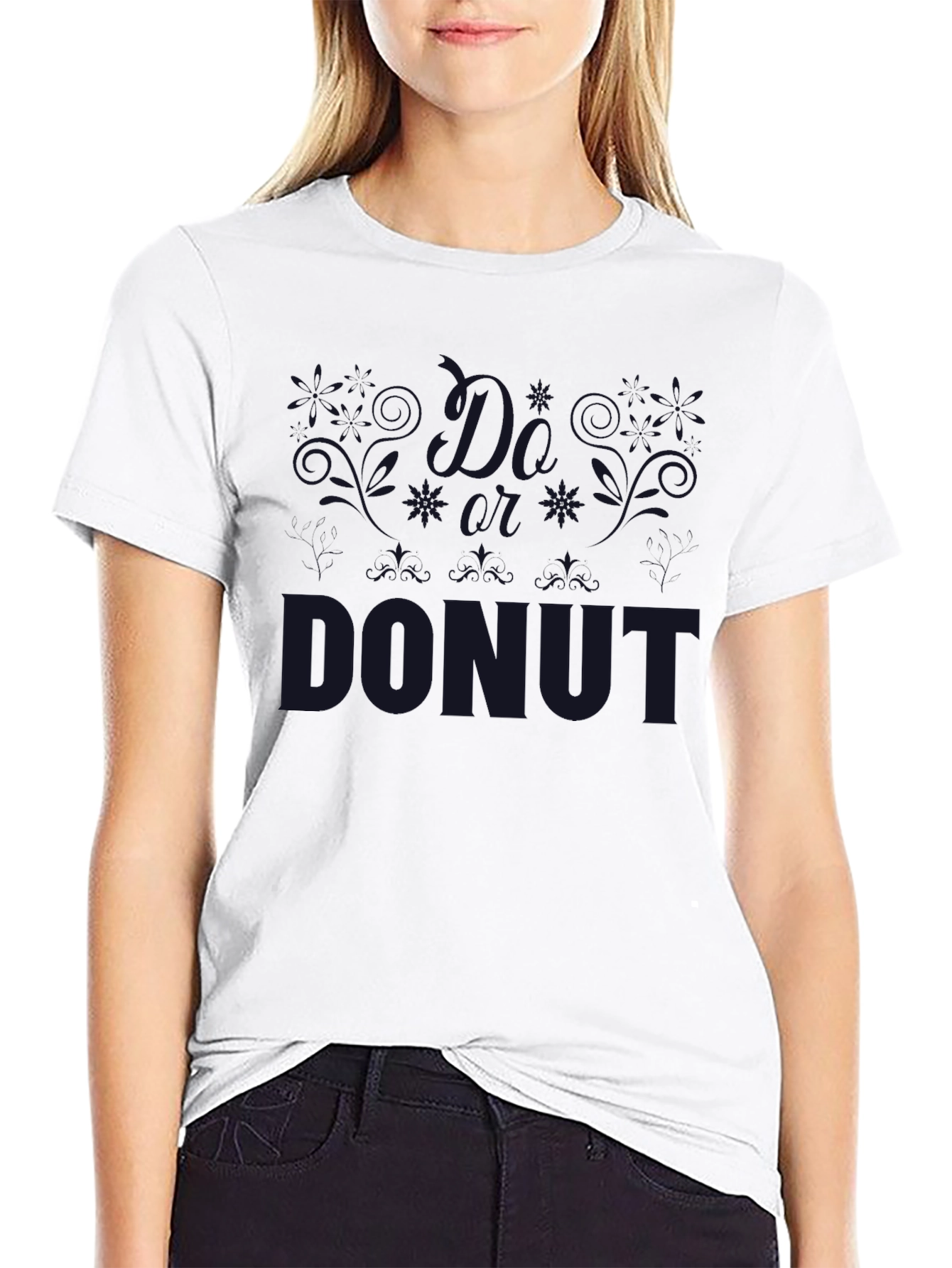 Donut Graphic Tee - Casual Black T-Shirt