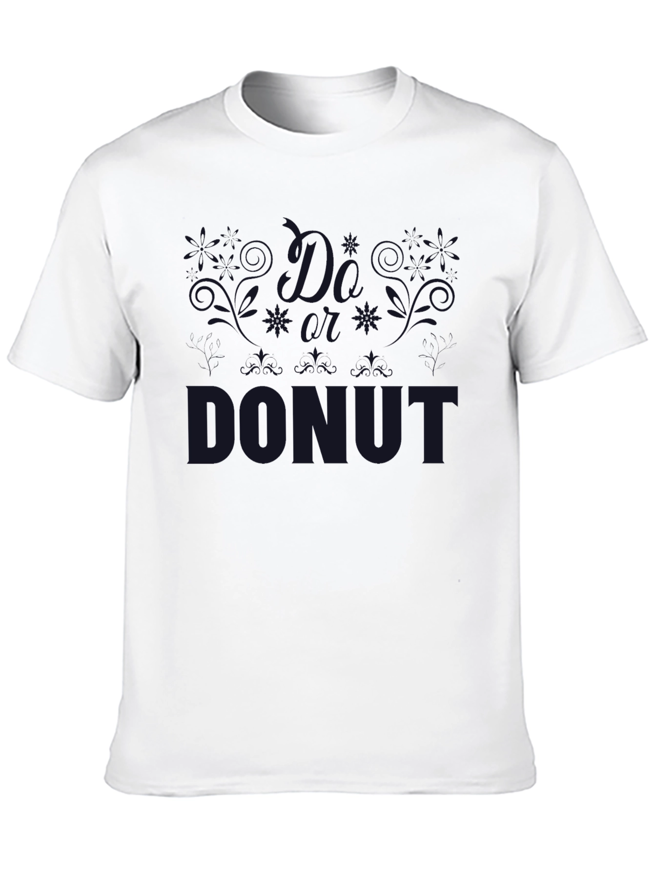 Donut Graphic Tee - Casual Black T-Shirt