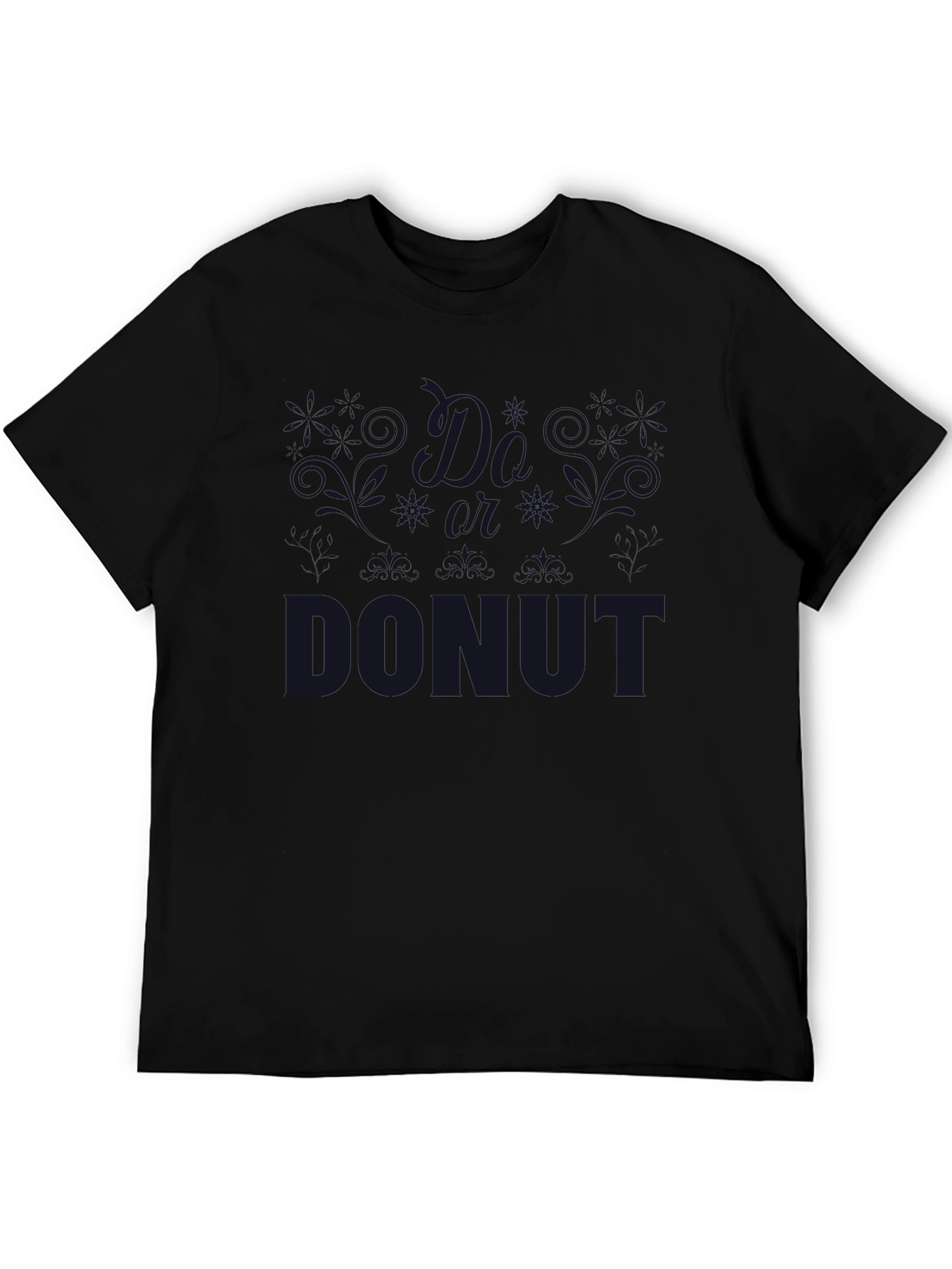 Donut Graphic Tee - Casual Black T-Shirt