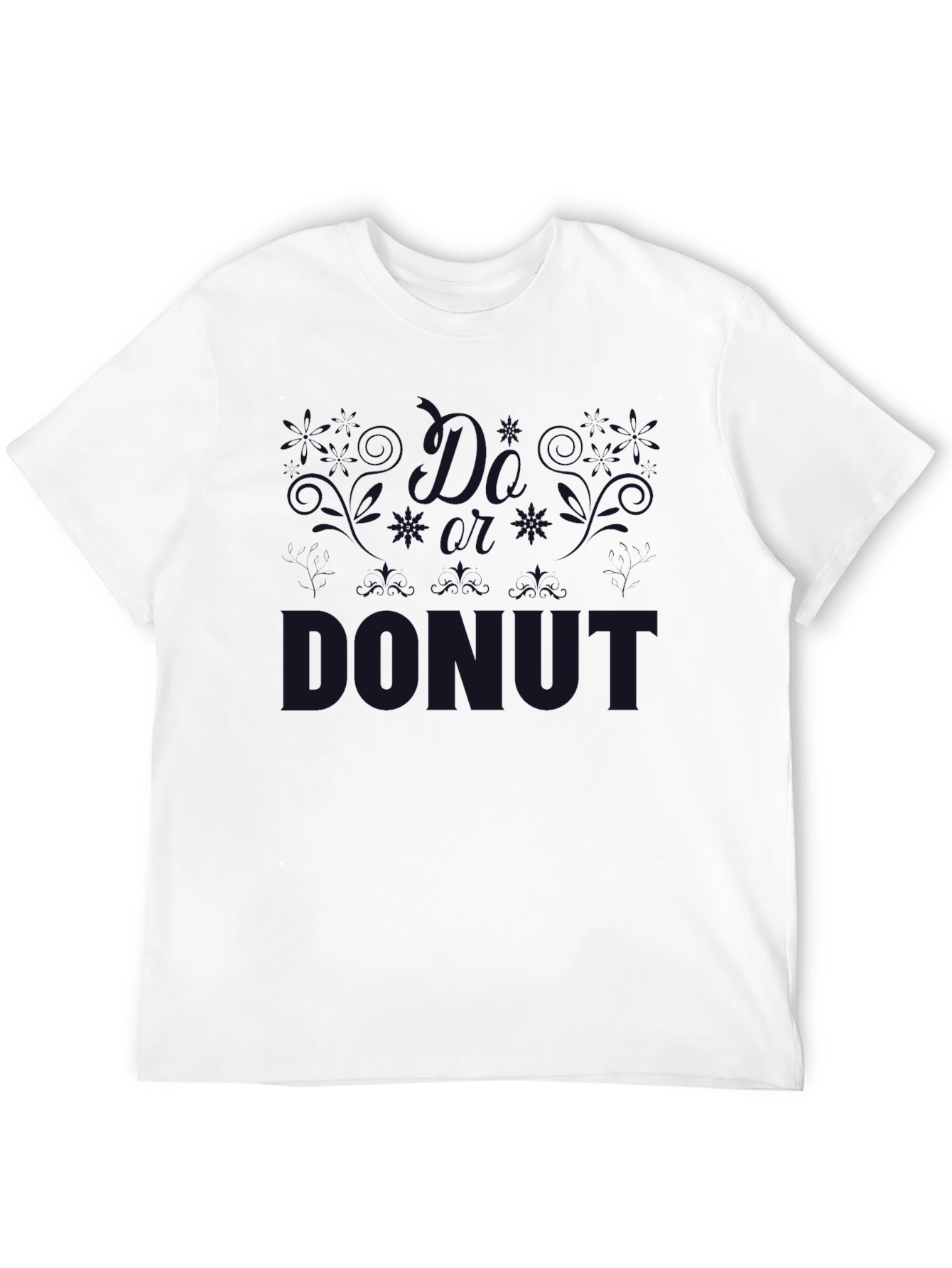Donut Graphic Tee - Casual Black T-Shirt