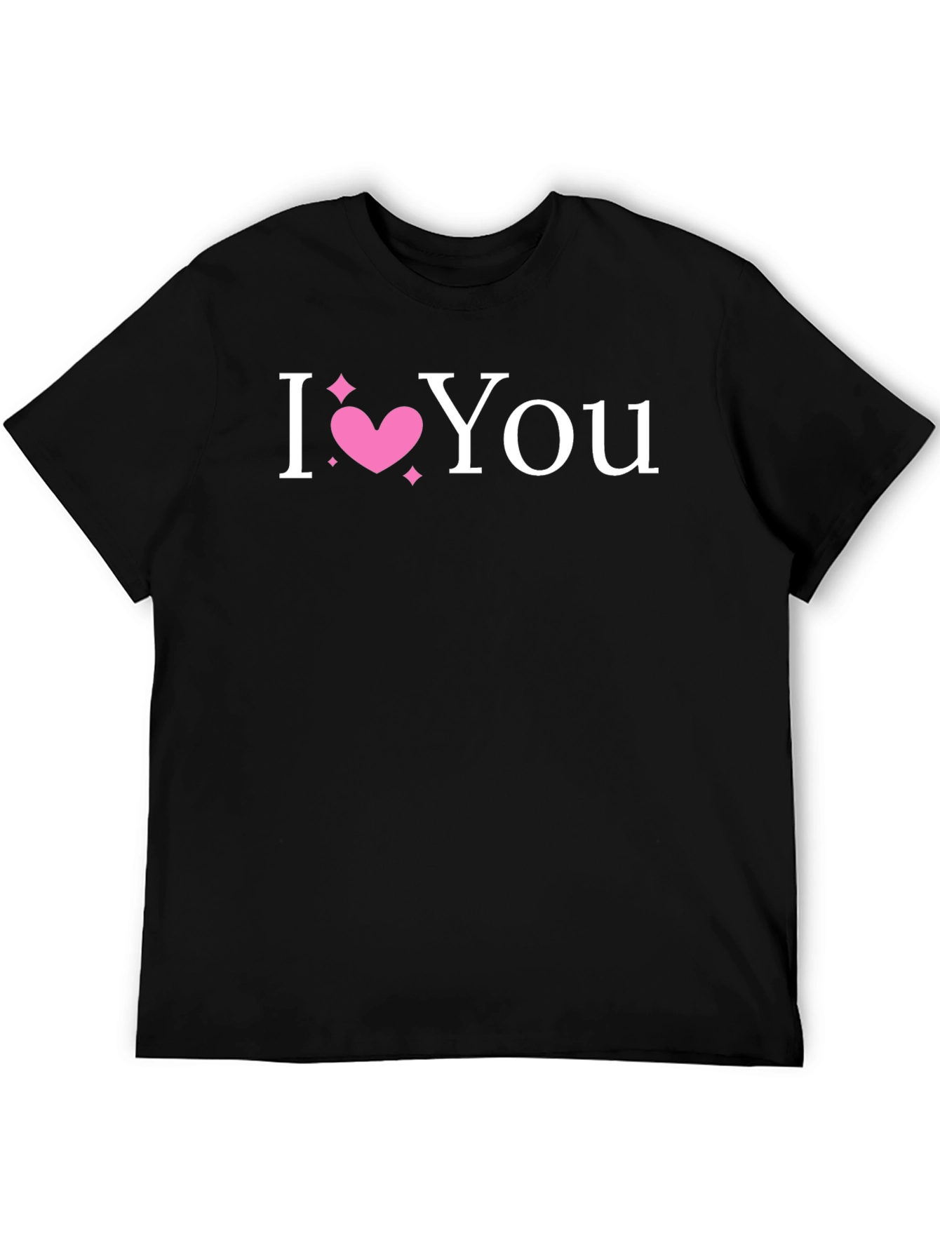 I Heart You Black T-Shirt Love Graphic Tee