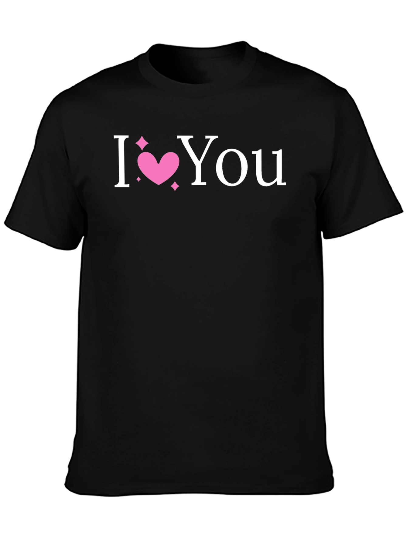 I Heart You Black T-Shirt Love Graphic Tee