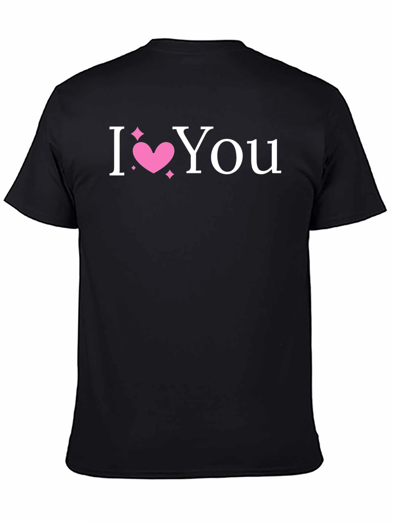 I Heart You Black T-Shirt Love Graphic Tee