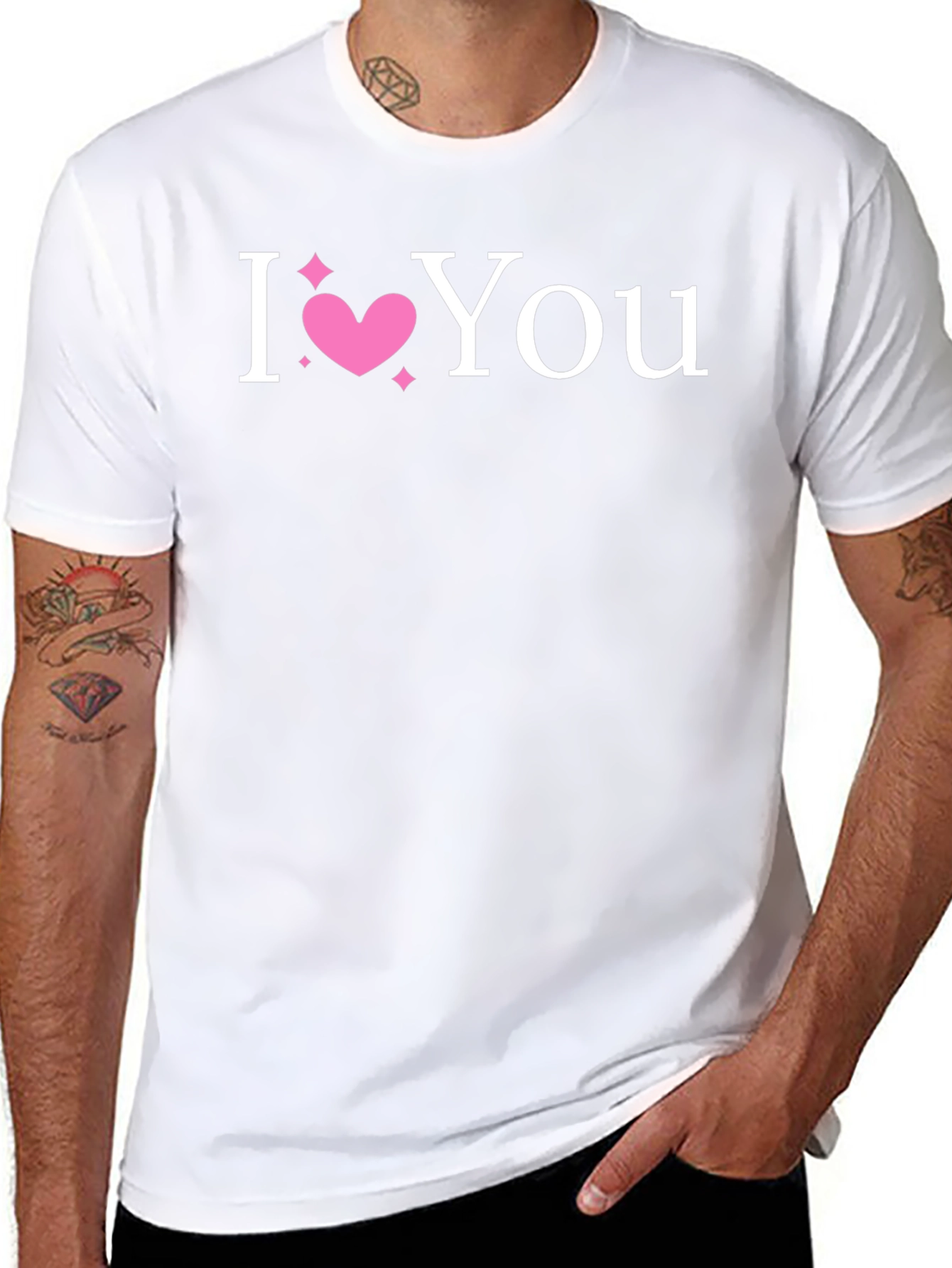 I Heart You Black T-Shirt Love Graphic Tee