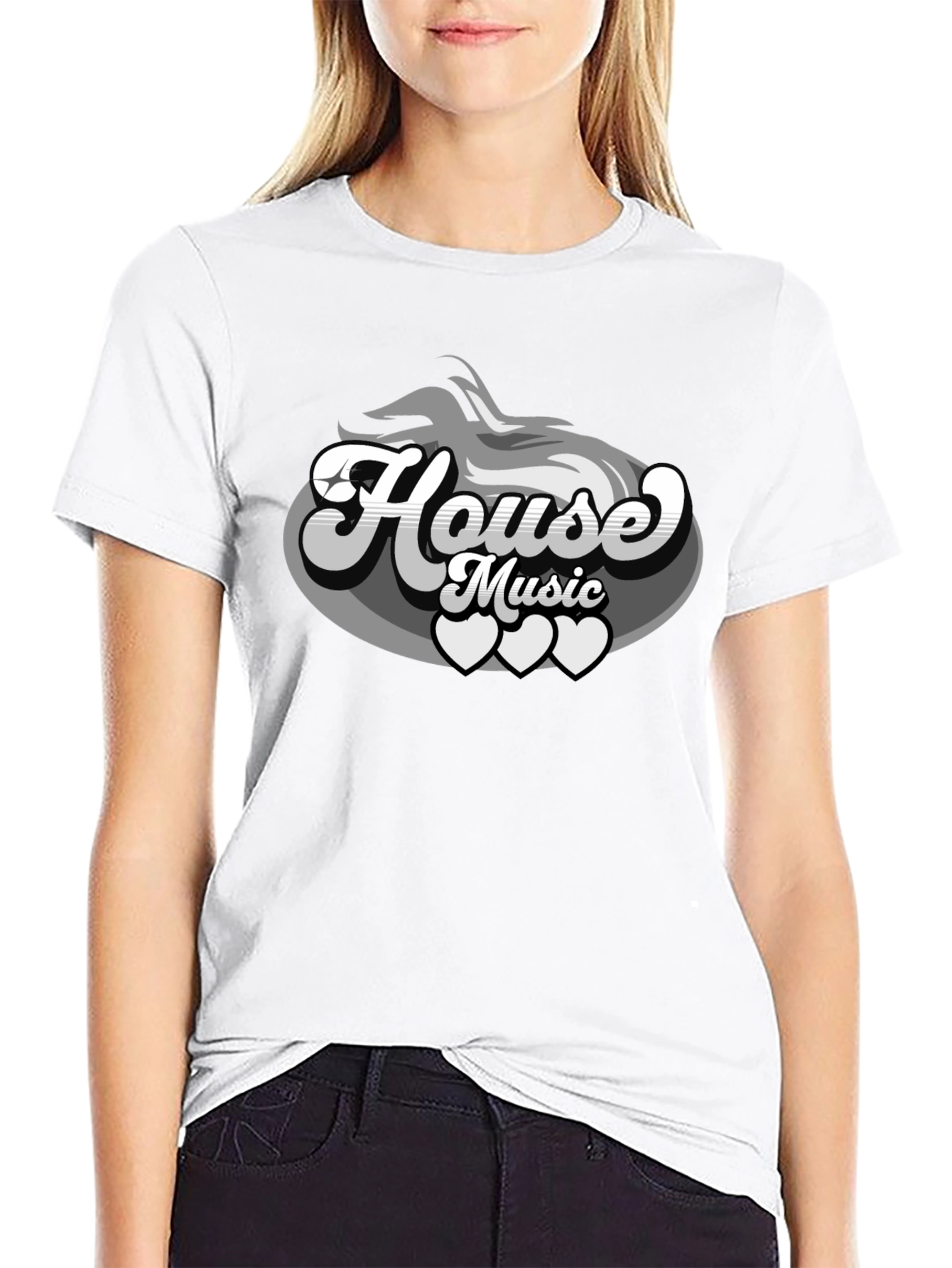 House Music Graphic Tee - Cool Retro Design