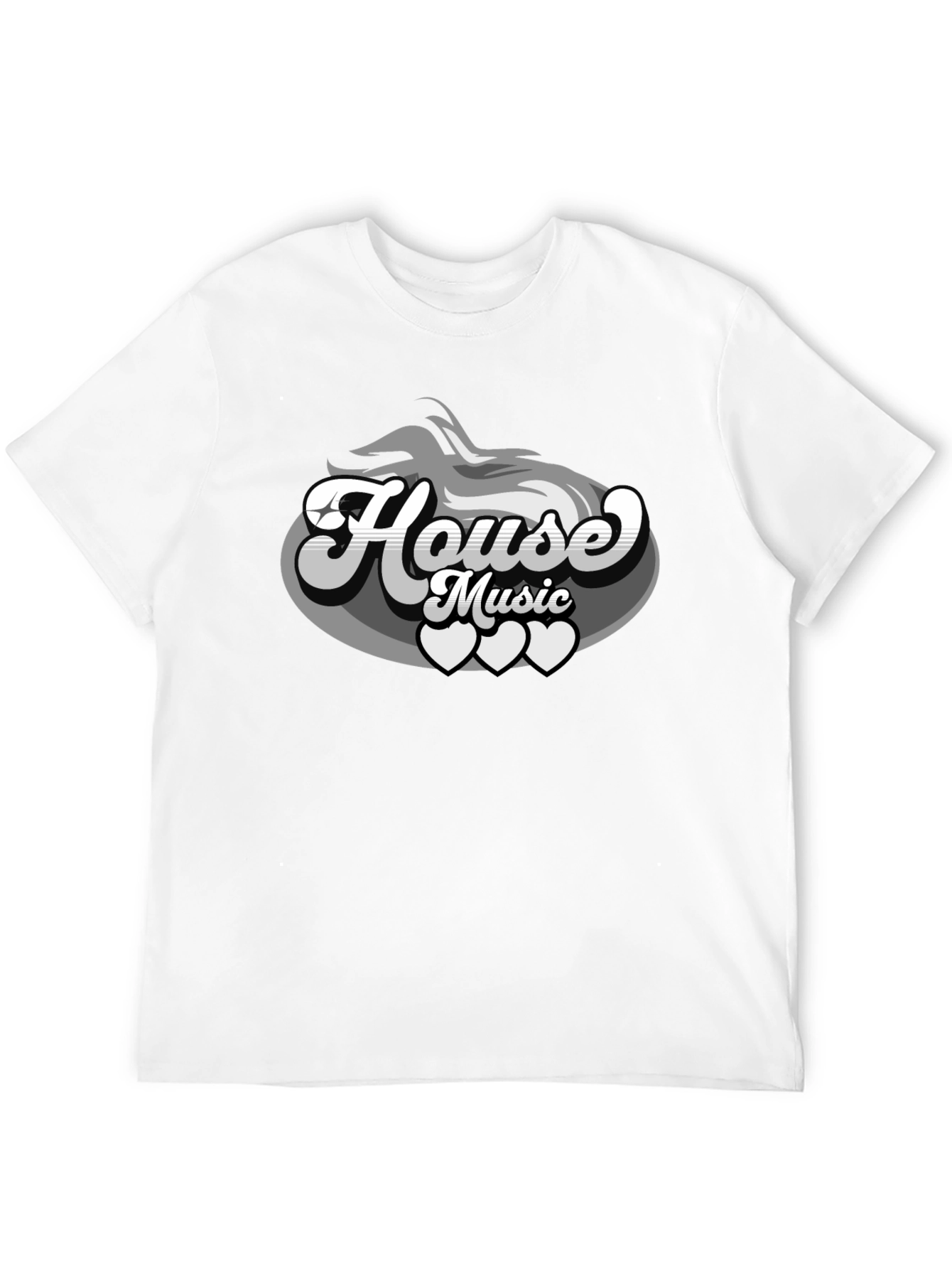 House Music Graphic Tee - Cool Retro Design