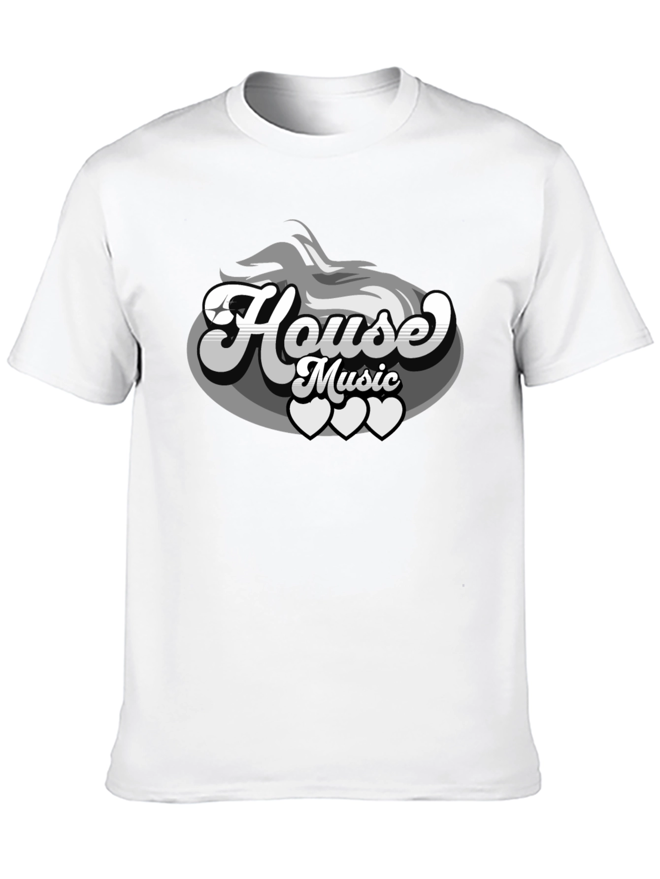 House Music Graphic Tee - Cool Retro Design