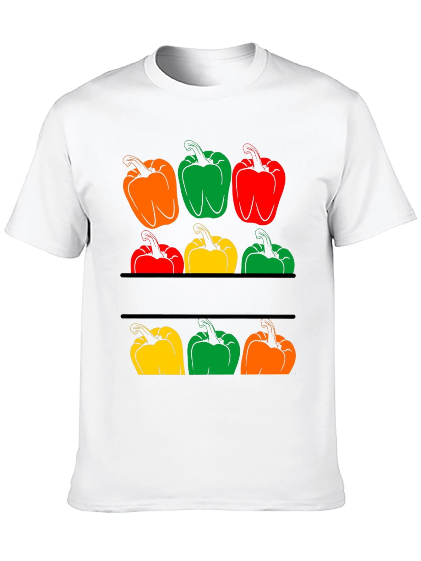 Colorful Pepper Graphic T-Shirt