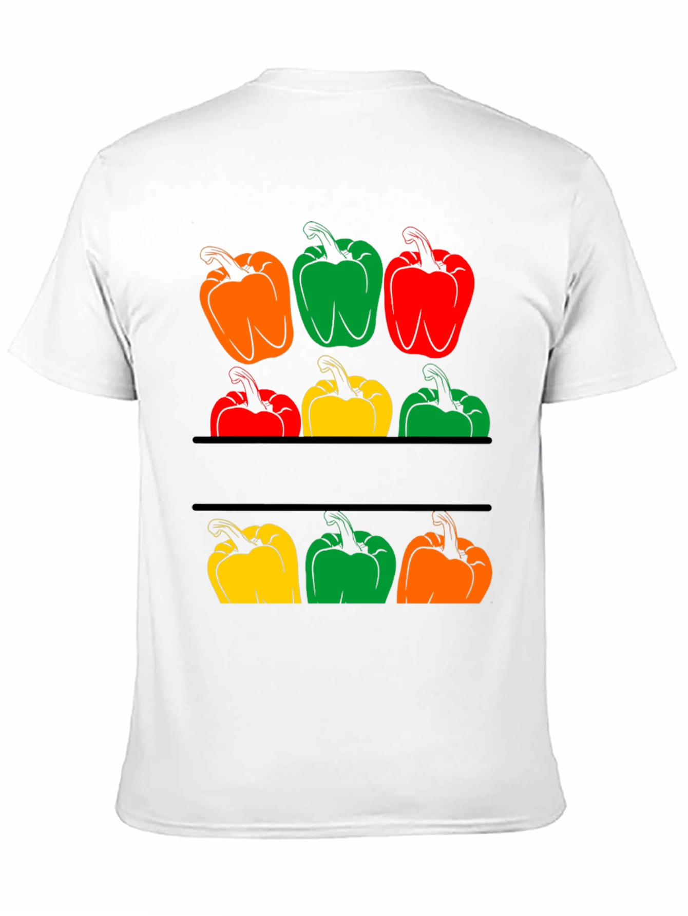 Colorful Pepper Graphic T-Shirt