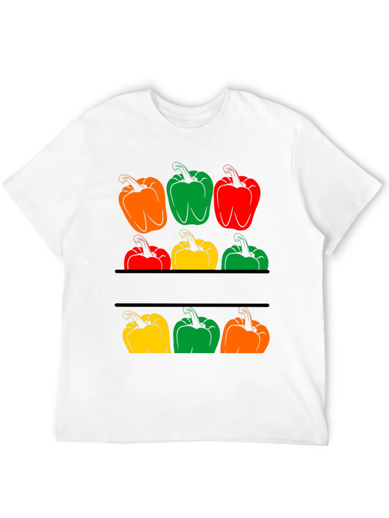 Colorful Pepper Graphic T-Shirt