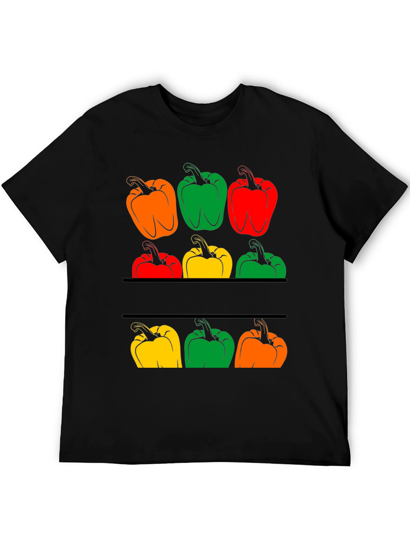 Colorful Pepper Graphic T-Shirt