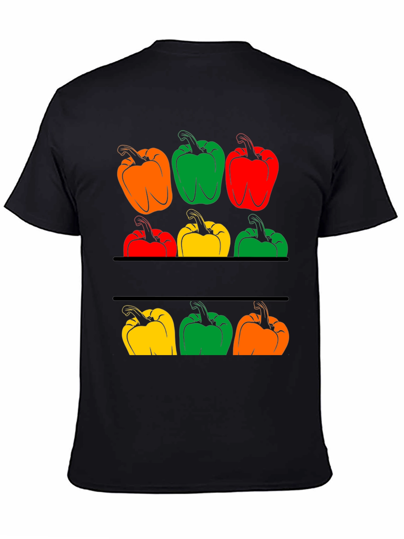 Colorful Pepper Graphic T-Shirt