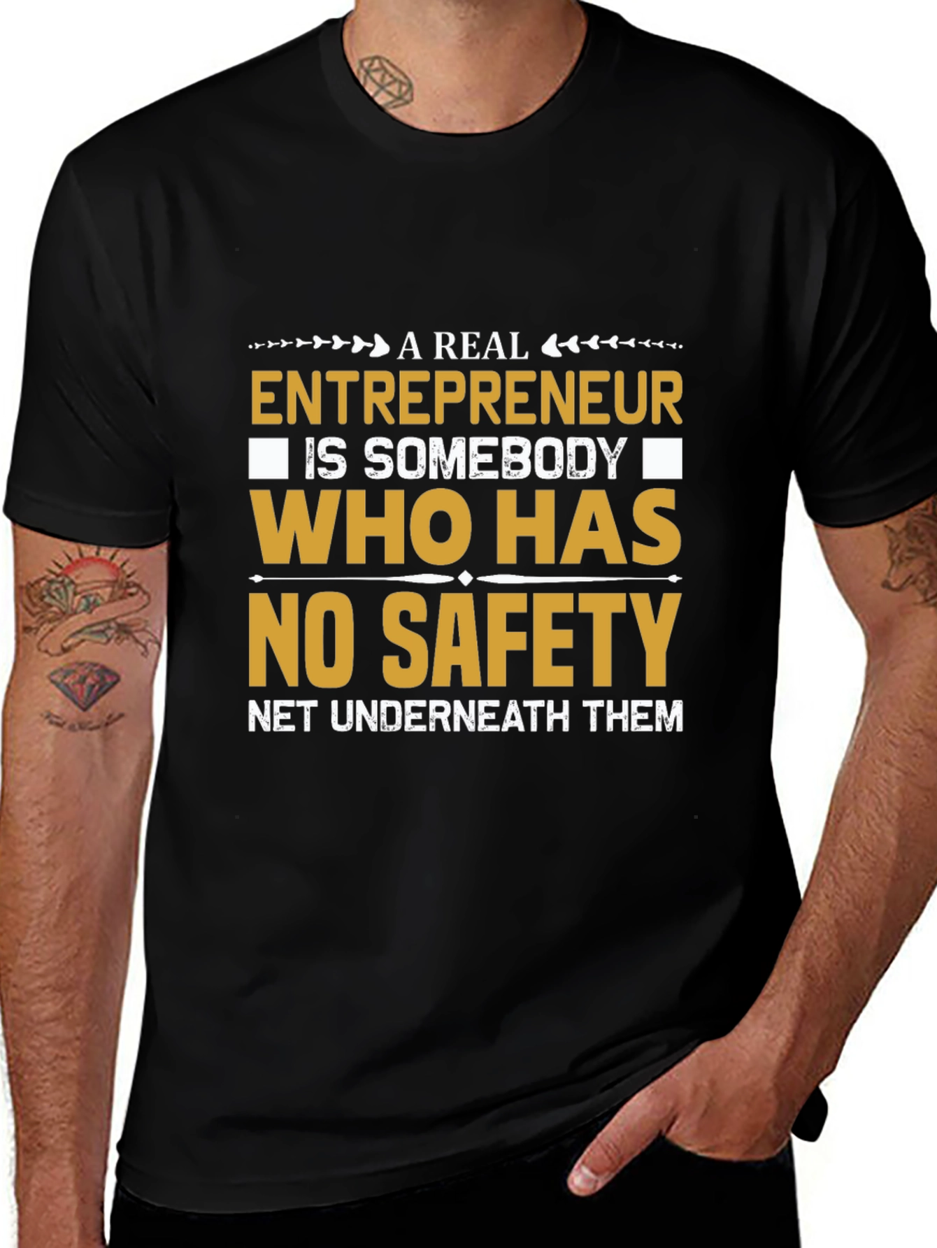 Entrepreneur No Safety Net Black T-Shirt