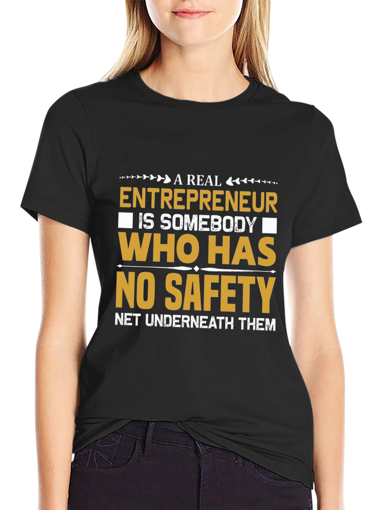 Entrepreneur No Safety Net Black T-Shirt