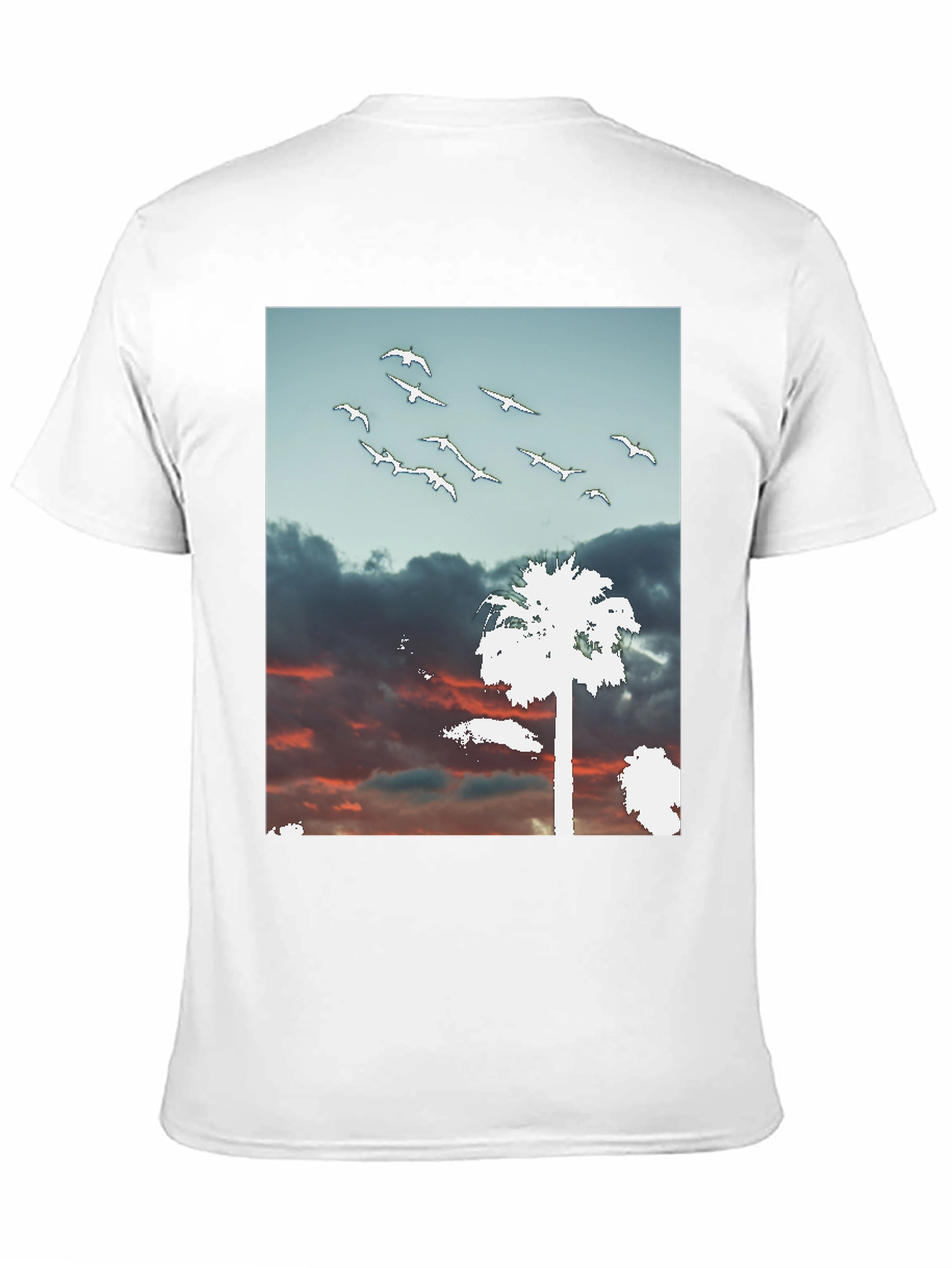 Sunset Palm Tree Graphic T-Shirt