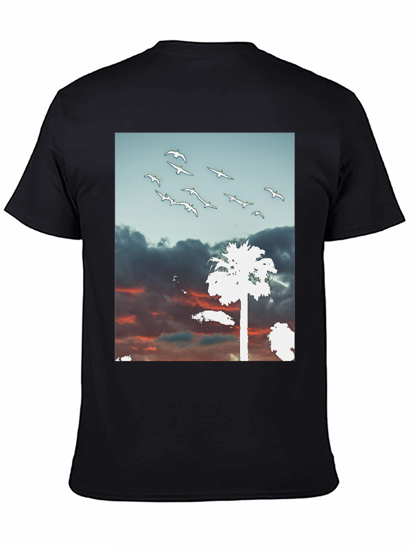 Sunset Palm Tree Graphic T-Shirt