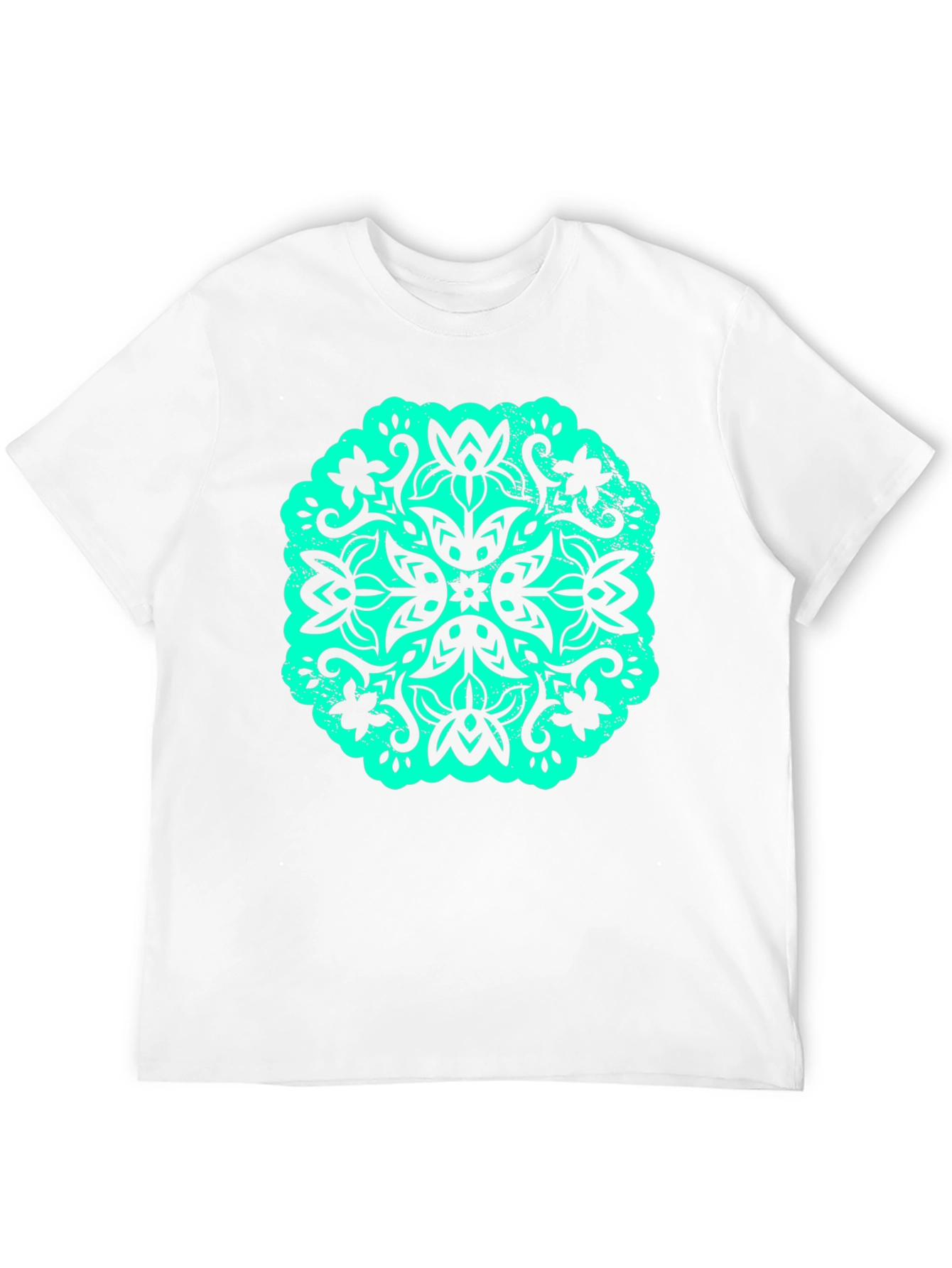 Floral Mandala Graphic Tee - Black