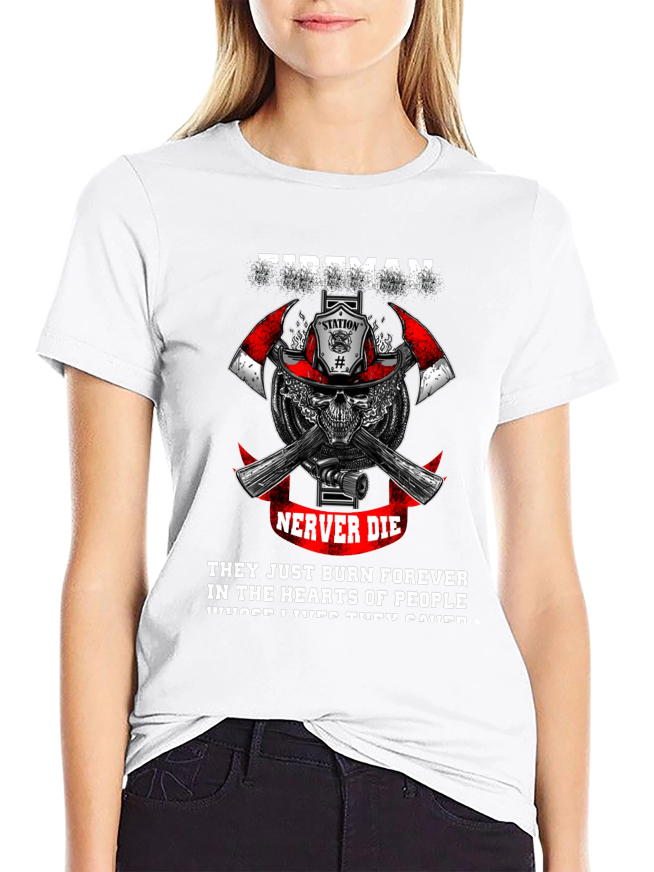 Fireman Never Die Graphic T-Shirt